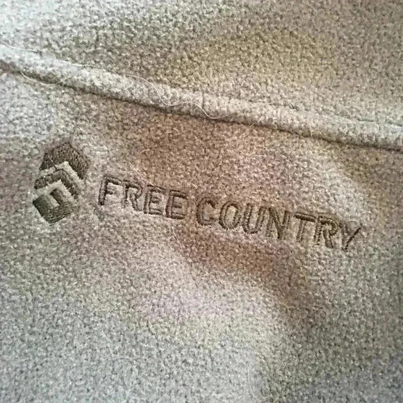 Free Country Grey & Black Fleece Jacket Vest Mens Size M.png - Picture 5 of 13